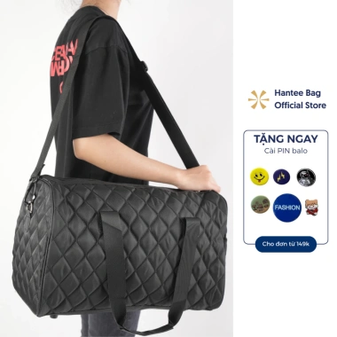 Túi Trống Thể Thao Đeo Chéo LAMODA TT001 - Vải Lạnh Chống Nước Đen, Du Lịch & Gym, 182k
