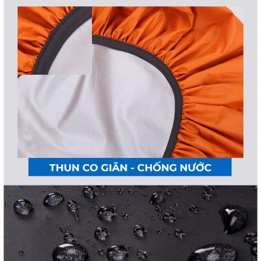 Túi Trùm Balo Chống Nước Phản Quang - Nhiều Size, Cắm Trại, Du Lịch, Leo Núi, Giá 65k