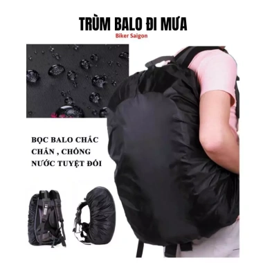 Túi trùm balo đi mưa 35-40L siêu nhẹ, chống thấm, bảo vệ balo, chỉ 35.000đ 6