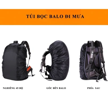 Túi trùm balo đi mưa chống nước 45L siêu bền, chống thấm hoàn hảo, giá chỉ 52.000₫ 5