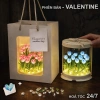 Túi và Thiệp Hộp Đèn Ngủ Hoa Tulip 12cm Hình Vuông - Quà Valentine, Sinh Nhật 14/2 10