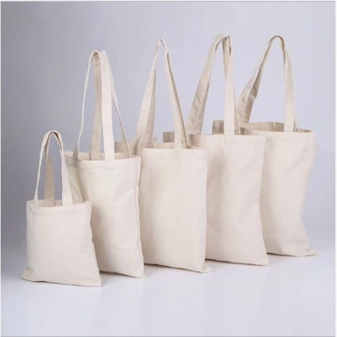 Túi vải bố canvas trơn màu kem không khóa kéo - Giá sỉ 21.850 VND, gốc 27.968 VND 5