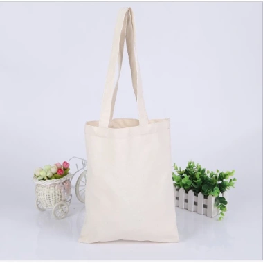 Túi vải bố canvas trơn màu kem không khóa kéo - Giá sỉ 21.850 VND, gốc 27.968 VND 6