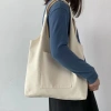 Túi vải canvas bánh bèo màu be và đen - Đựng gạo, đồ cá nhân, đi học, giá 66.500₫ 8