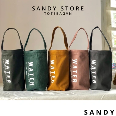 Túi Vải Canvas Đựng Bình Giữ Nhiệt Tumbler Thiết Kế Treo và Xách Giá Chỉ 26.000đ
