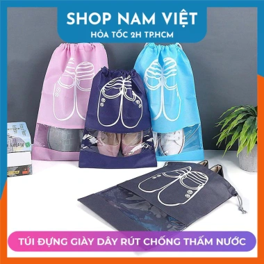 Túi Vải Đựng Giày Đa Năng Dây Rút Chống Thấm Nước Du Lịch Giá 20.000₫