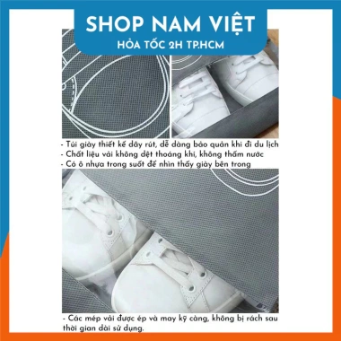 Túi Vải Đựng Giày Đa Năng Dây Rút Chống Thấm Nước Du Lịch Giá 20.000₫