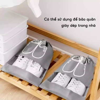 Túi Vải Đựng Giày Dép Chống Bụi Chống Thấm Dây Rút Du Lịch 15.000 VND 6