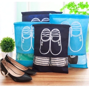 Túi Vải Đựng Giày Dép Dây Rút Chống Bẩn Size Lớn - Du Lịch Tiện Lợi 12k 2