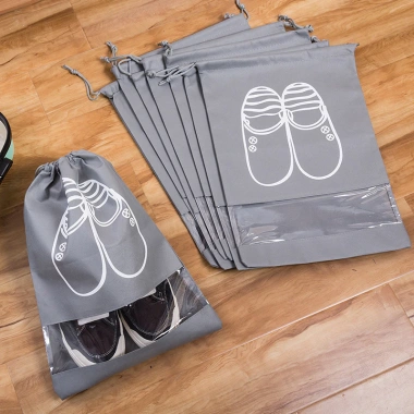 Túi Vải Đựng Giày Dép Dây Rút Chống Bẩn Size Lớn, Họa Tiết Đẹp Mắt Du Lịch giá 19.000 2