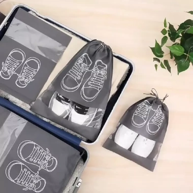 Túi Vải Đựng Giày Dép Kunluv Dây Rút Chống Bẩn, Du Lịch Size Lớn, Thiết Kế Đẹp Mắt 2