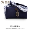 Túi vải lanh cotton bộ trà Kung Fu 1 nồi 2 cốc du lịch di động tùy chỉnh 3