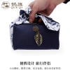 Túi vải lanh cotton bộ trà Kung Fu 1 nồi 2 cốc du lịch di động tùy chỉnh 4