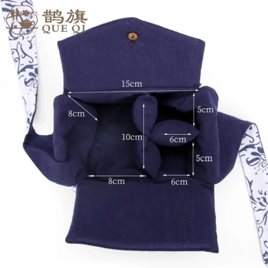 Túi vải lanh cotton bộ trà Kung Fu 1 nồi 2 cốc du lịch di động tùy chỉnh 6 Túi vải lanh cotton bộ trà Kung Fu 1 nồi 2 cốc du lịch di động tùy chỉnh 6