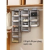 Túi vải nhiều tầng ô vuông đa ngăn treo sào tủ đồ tiện lợi gia đình - 89.000₫ 3