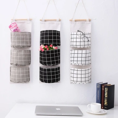 Túi Vải Treo Tường 3 Ngăn Đa Năng - Đựng Đồ Cá Nhân Tiện Dụng, Giá Rẻ 22.327₫ - Văn Phòng Phẩm Sáng Tạo 2.355 6