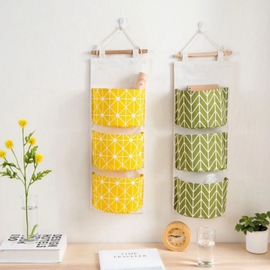 Túi Vải Treo Tường 3 Ngăn Đa Năng - Đựng Đồ Cá Nhân Tiện Dụng Giá Sỉ 22.499 VND 5