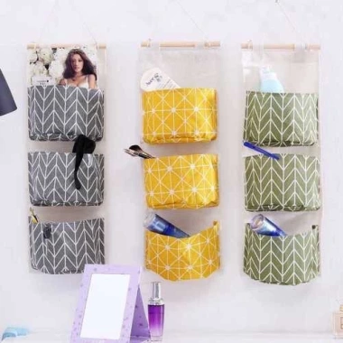 Túi Vải Treo Tường 3 Ngăn Đa Năng – Tiện Lợi Đựng Đồ Cá Nhân, Giá 36.900₫