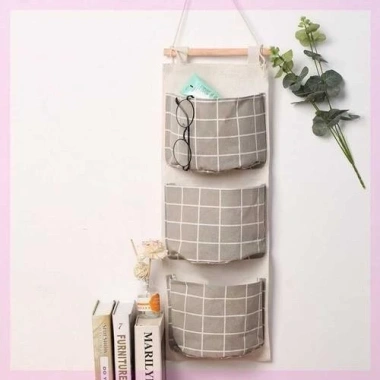 Túi Vải Treo Tường 3 Ngăn Đa Năng – Tiện Lợi Đựng Đồ Cá Nhân, Giá 36.900₫
