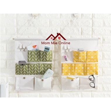 Túi vải treo tường 7 ngăn tiện lợi họa tiết graphic J154 giá chỉ 25.000