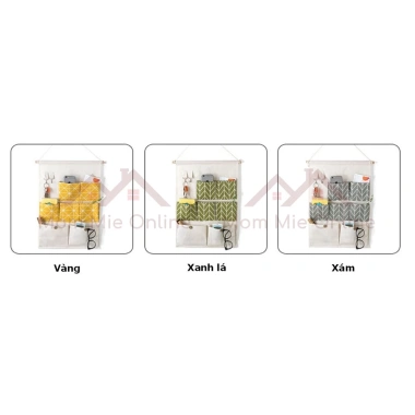 Túi vải treo tường 7 ngăn tiện lợi họa tiết graphic J154 giá chỉ 25.000