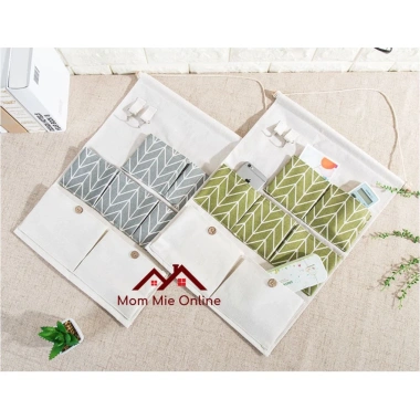 Túi vải treo tường 7 ngăn tiện lợi họa tiết graphic J154 giá chỉ 25.000