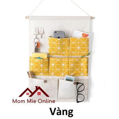 Túi vải treo tường 7 ngăn tiện lợi họa tiết graphic J154 giá chỉ 25.000