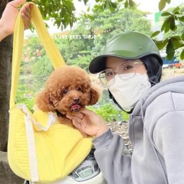 Túi Vận Chuyển Chó Mèo Đeo Chéo Canvas Cao Cấp - Giá Ưu Đãi 128k Love Pets Shop 6