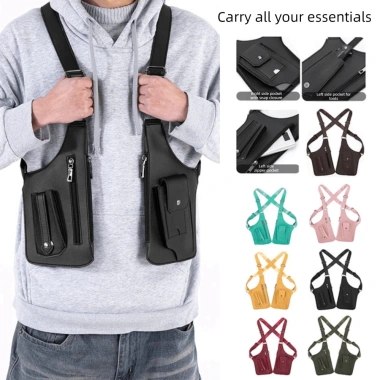 Túi Vest da chống trộm TOBE1 - Đeo ngực, chéo đa năng ẩn nách nam nữ, 306.936đ