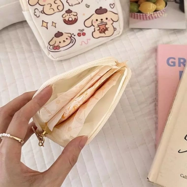 Túi ví đựng mỹ phẩm và băng vệ sinh đáng yêu phong cách Hàn Quốc - Giá chỉ 28.000₫