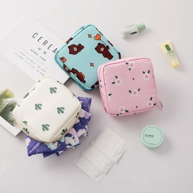 Túi ví mini chống thấm nước 13x13cm - Đựng băng vệ sinh, son môi, mỹ phẩm, tiện xách, giá 24.500₫ 3