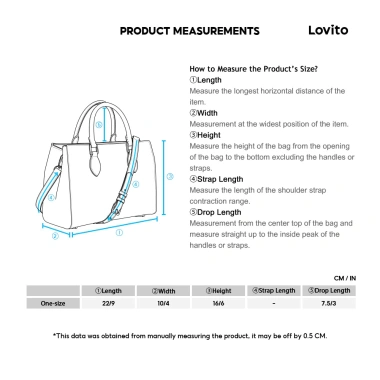 Túi vuông nhỏ Lovito Carry nữ LFAR9.075 - Thiết kế trơn, giảm còn 211.680₫ 9