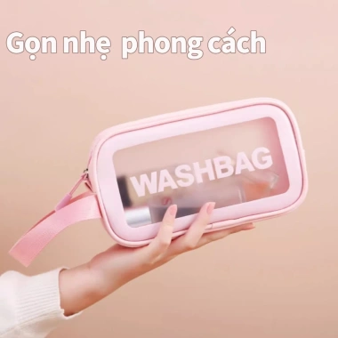 Túi Washbag PVC Trong Suốt Du Lịch - Chống Nước, Chống Ẩm, Tay Cầm Siêu Tiện Lợi, Giá 87.360 VND 7