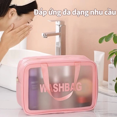 Túi Washbag PVC Trong Suốt Du Lịch - Chống Nước, Chống Ẩm, Tay Cầm Siêu Tiện Lợi, Giá 87.360 VND 8