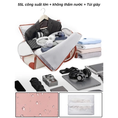 Túi Xách Da Du Lịch Công Tác Dung Lượng Lớn, Chống Nước, Nhẹ, Đựng Vest, Máy Bay – 351.820₫