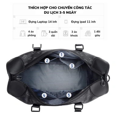 Túi xách du lịch Catei Karrui da cao cấp, chống thấm nước, chống bụi, ngăn đồ rộng rãi - Giá ưu đãi 648k