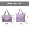 Túi xách du lịch cỡ lớn 2 tầng đa năng nam nữ, đựng quần áo mỹ phẩm tiện dụng Giá 80k 2