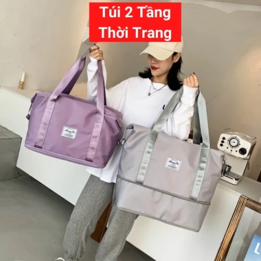 Túi xách du lịch cỡ lớn BATOSA nữ 2 tầng gấp gọn, đựng mỹ phẩm - Giá ưu đãi 110k