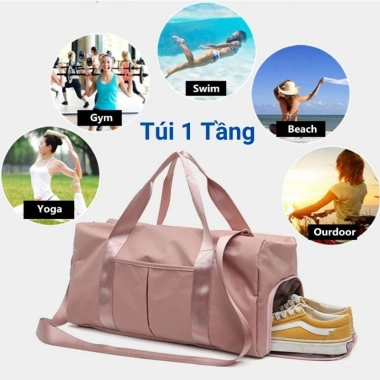 Túi xách du lịch cỡ lớn BATOSA nữ 2 tầng gấp gọn, đựng mỹ phẩm - Giá ưu đãi 110k