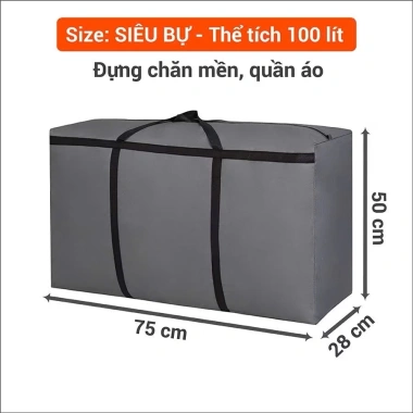 Túi xách du lịch cỡ lớn siêu to, thay vali, giỏ đựng quần áo - Chỉ 60.000₫