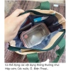 Túi xách đựng hộp cơm CỎ 4 LÁ TC22 Ngăn cốc ly nước, vải dày đẹp văn phòng 4