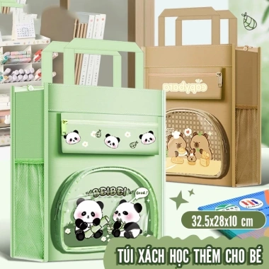Túi Xách Học Thêm Bé Họa Tiết Ngộ Nghĩnh Nhiều Màu Canvas Chống Thấm Nước Giá 75.000₫