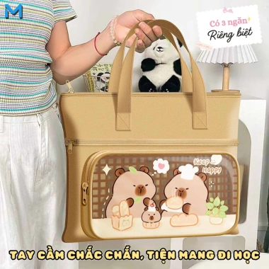 Túi Xách Học Thêm cho Học Sinh Tiểu Học Hoạt Hình, màu sắc tươi sáng, bé trai và bé gái, Giá ưu đãi 32.000 VND