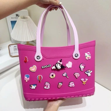 Túi xách nhựa EVA vuông đa năng du lịch - Jibits Charm Sticke, giảm còn 185.000₫