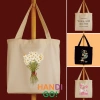 Túi xách nữ canvas tote có khóa kéo, ngăn phụ thời trang Handiro 35.000₫