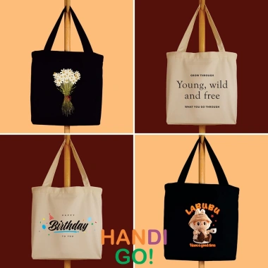 Túi xách nữ canvas tote có khóa kéo, ngăn phụ thời trang Handiro 35.000₫ 8