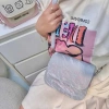 Túi xách nữ dáng bầu da nhung họa tiết mèo xinh yêu, ngăn phụ tiện, giá 47.000₫ 3