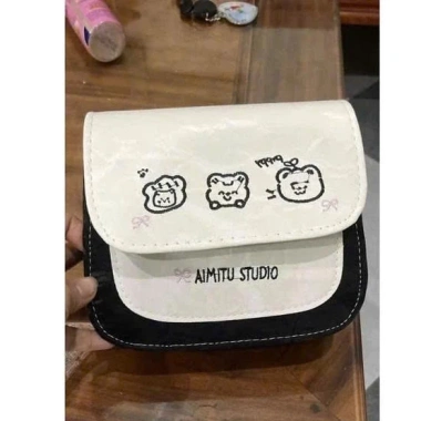 Túi xách nữ dáng bầu da nhung họa tiết mèo xinh yêu, ngăn phụ tiện, giá 47.000₫ 9
