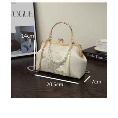 Túi xách nữ đi Tết thêu hoa ngọc cao cấp – Phối áo dài đẹp, chỉ 245k 5