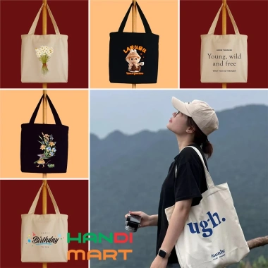 Túi xách nữ Hasu tote canvas khép zip - Đựng đồ cá nhân, giá chỉ 35.000₫